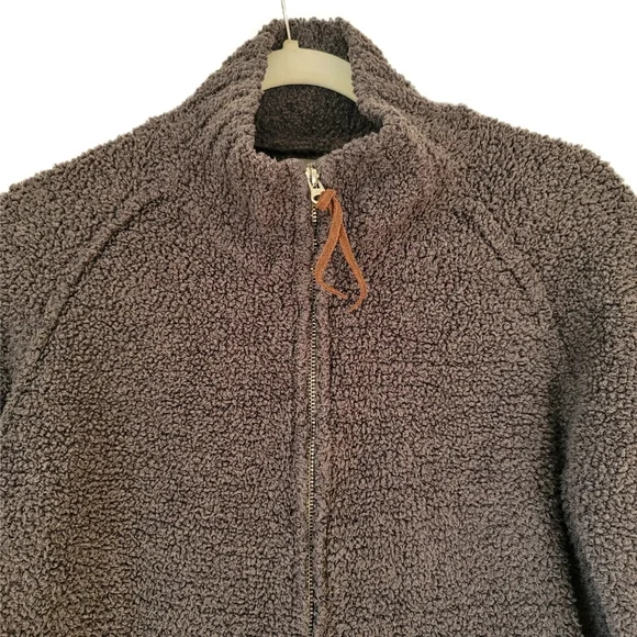 Natural Reflections Jacket Womens L Large Gray Zip Nubby Pockets - Picture 2 of 5